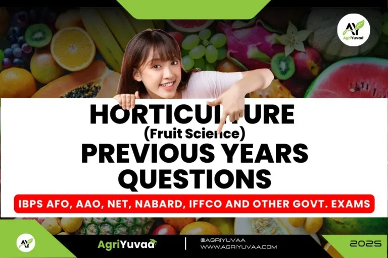 Horticulture Previous Year Questions
